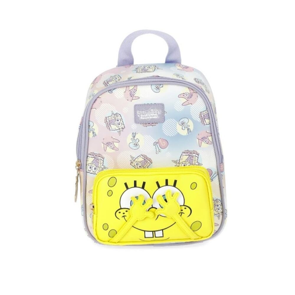 SpongeBob Peekaboo Womens Backpack Purse Magnetic Hands Novelty Bag Fun